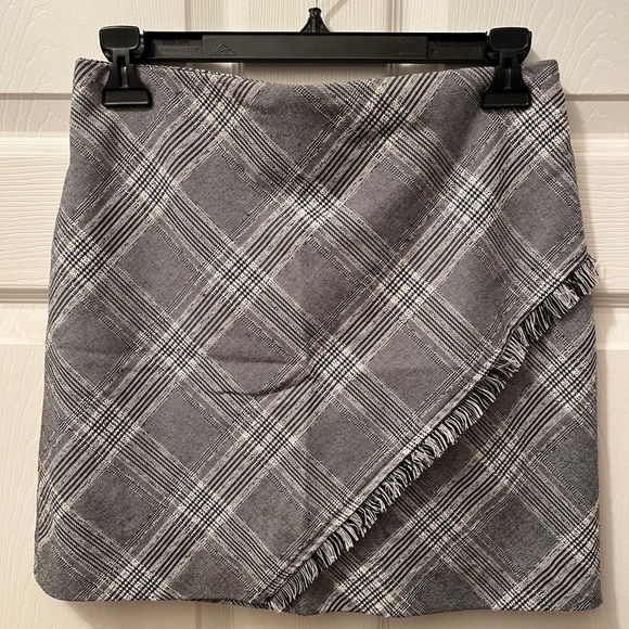 Free People grey plaid mini skirt - Picture 1 of 5